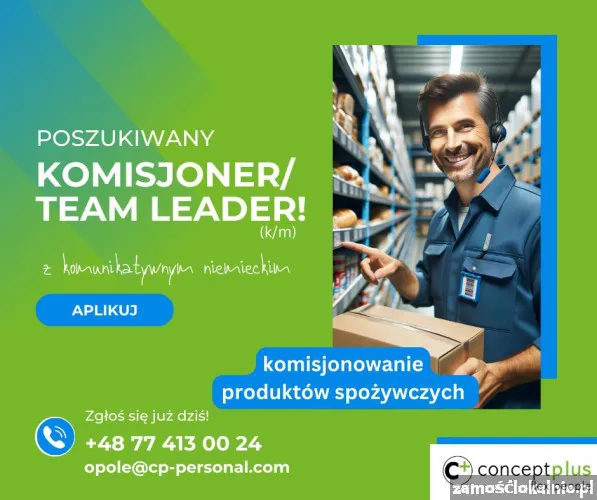 Komisjoner/Pracownik magazynu Team leader (k/m)  Praca w Niemczech