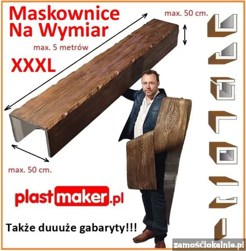 Maskownice drewnopodobne styropianowe na wymiar Plastmaker