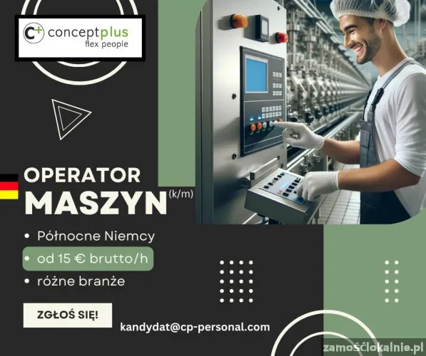 Operator maszyn (k/m)  różne branże